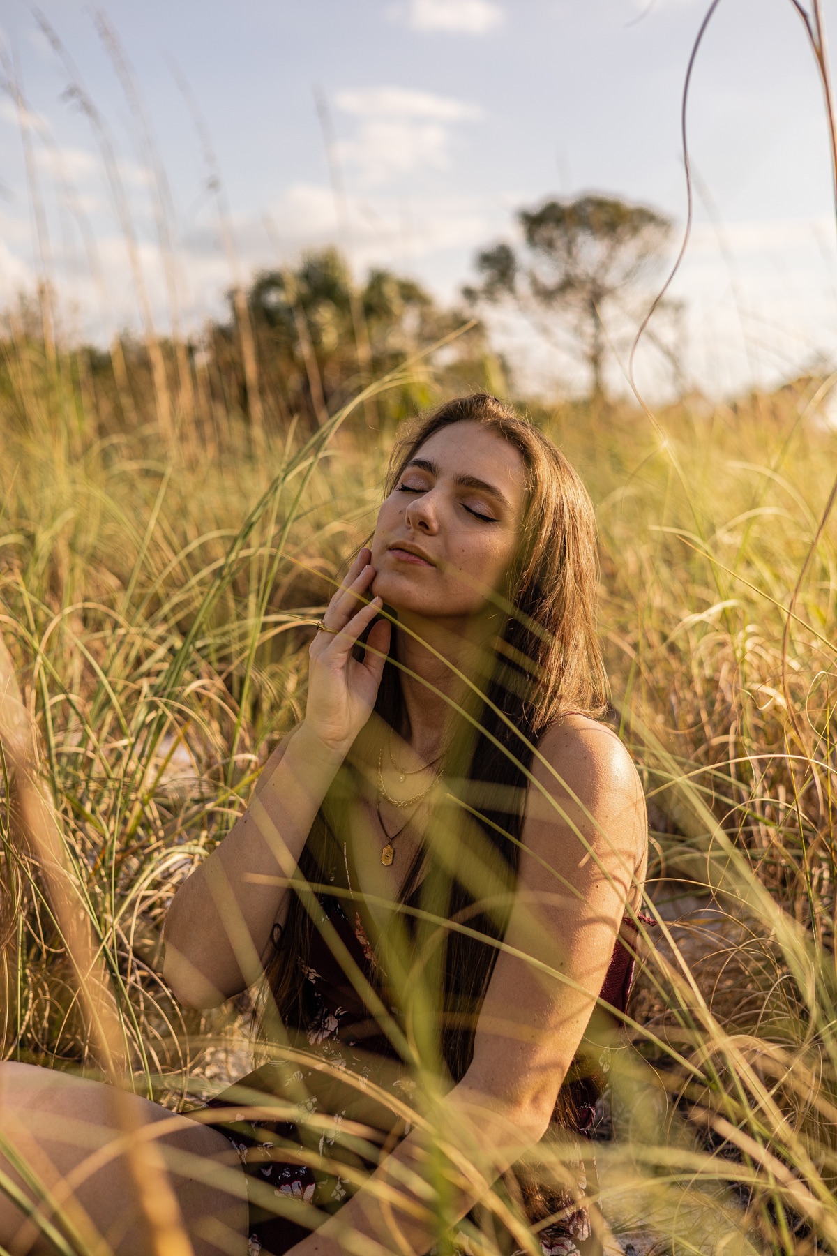 A quiet moment among the tall sunlit beach grass